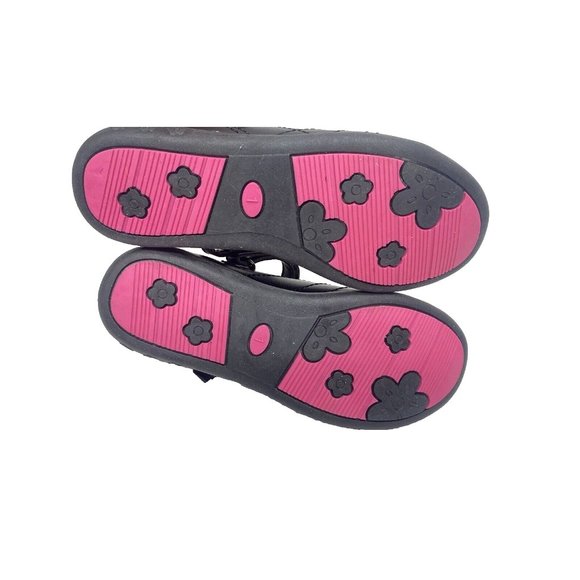 Brand New Cute Girls Black Mary Jane Flats, Bow Accent, Round Toe, Size 1 - Picture 6 of 7